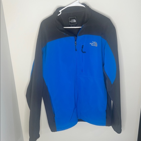 The North Face Men's Vibrant Blue and Charcoal Jacket - Picture 1 of 5